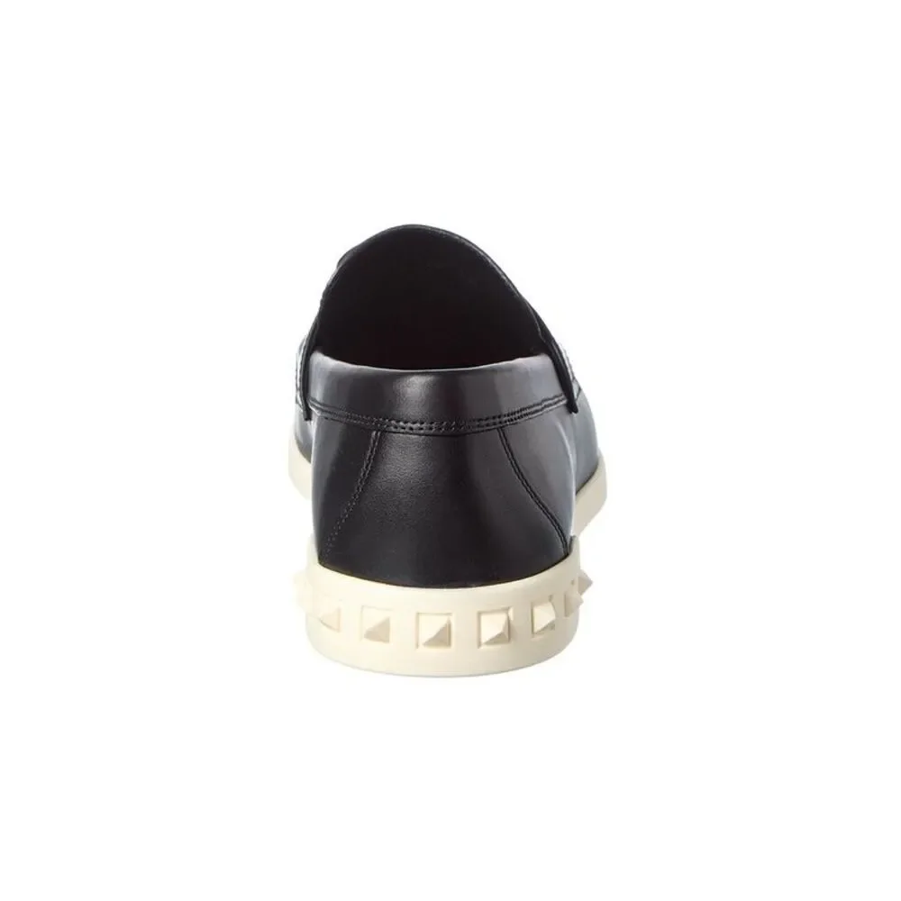 Valentino Vlogo Leather Loafer